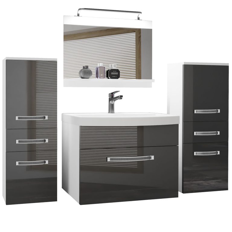 Zestaw mebli łazienkowych Glamour 64 GLA P 4/0/W/S/0/MB/PP