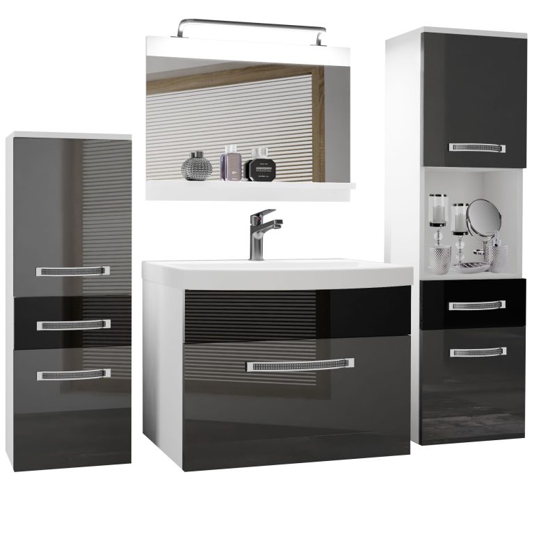 Zestaw mebli łazienkowych Glamour 88 GLA P 5/0/W/SB/0/MB/PP
