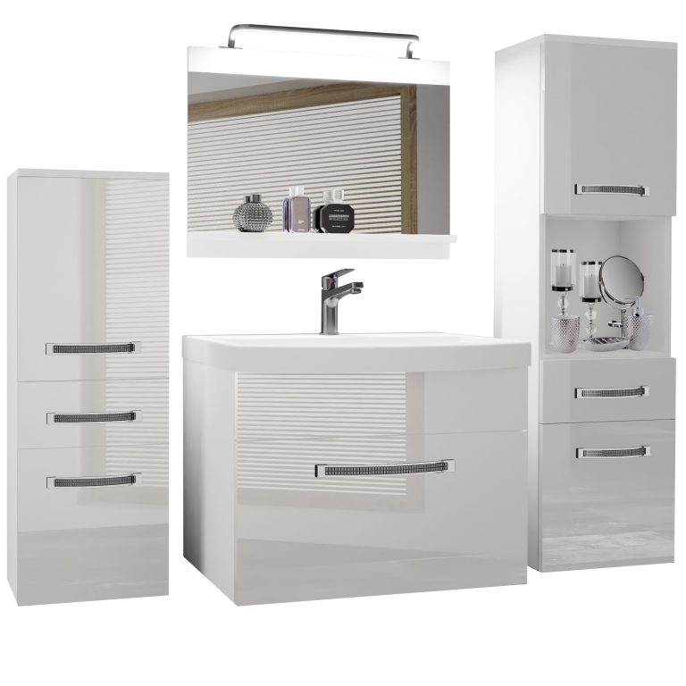 Zestaw mebli łazienkowych Glamour 81 GLA P 5/0/W/W/0/MB/PP