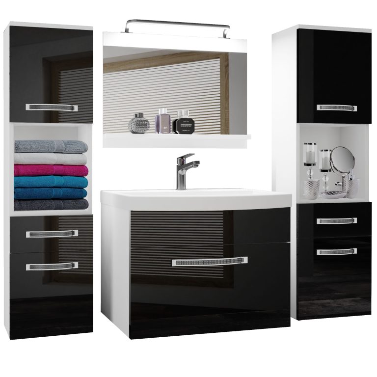 Zestaw mebli łazienkowych Glamour 101 GLA P 6/0/W/B/0/MB/PP
