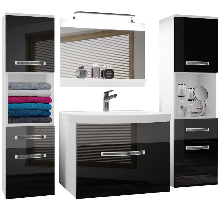 Zestaw mebli łazienkowych Glamour 106 GLA P 6/0/W/BS/0/MB/PP