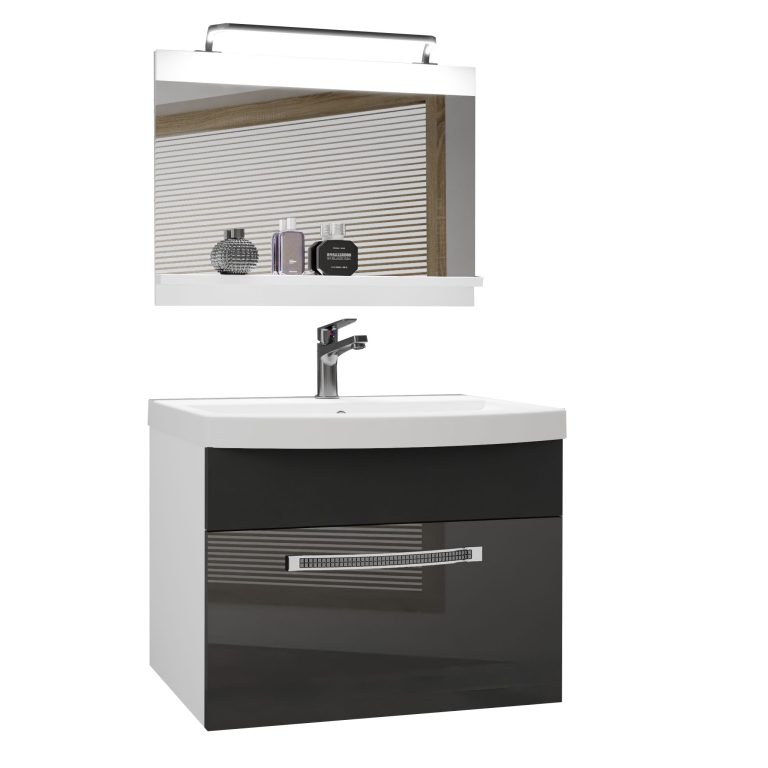 Zestaw mebli łazienkowych Glamour 13 GLA PM 1/0/W/SB/0/MB/PP