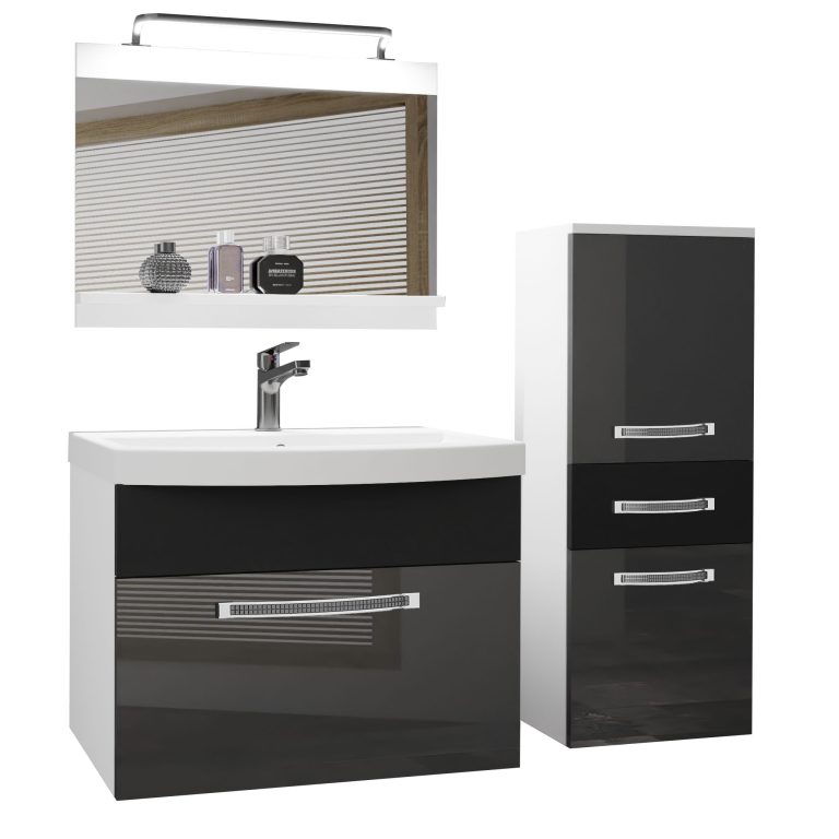 Zestaw mebli łazienkowych Glamour 32 GLA PM 2/0/W/SB/0/MB/PP