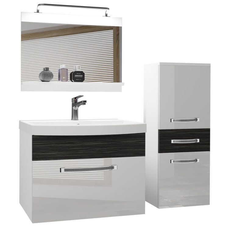 Zestaw mebli łazienkowych Glamour 35 GLA PM 2/0/W/WHK/0/MB/PP