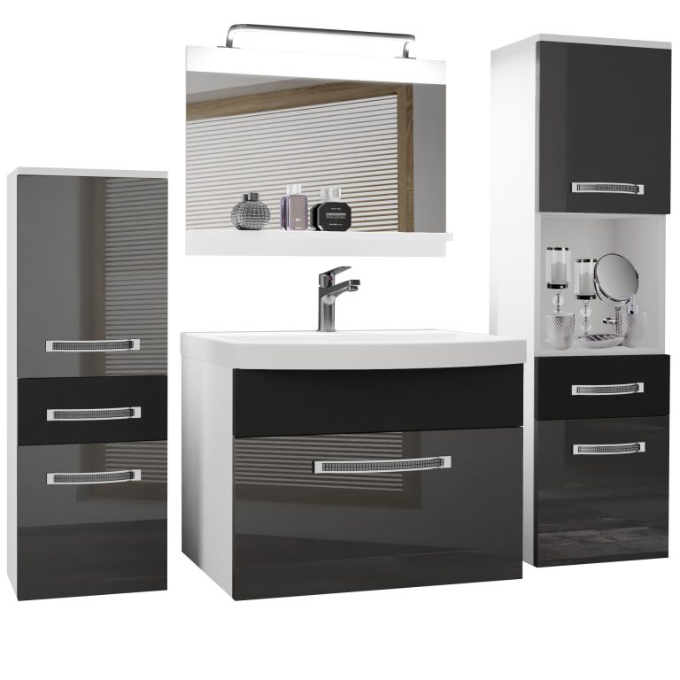 Zestaw mebli łazienkowych Glamour 89 GLA PM 5/0/W/SB/0/MB/PP