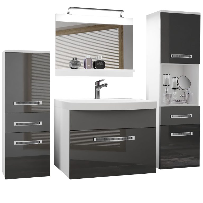 Zestaw mebli łazienkowych Glamour 91 GLA PM 5/0/W/SSR/0/MB/PP