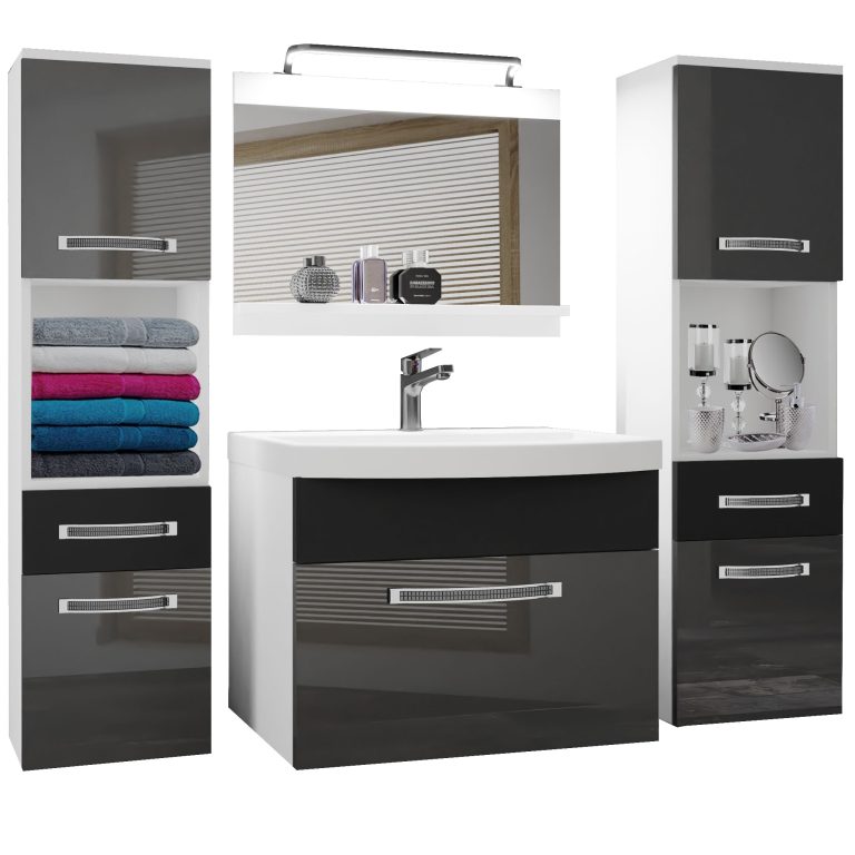 Zestaw mebli łazienkowych Glamour 108 GLA PM 6/0/W/SB/0/MB/PP