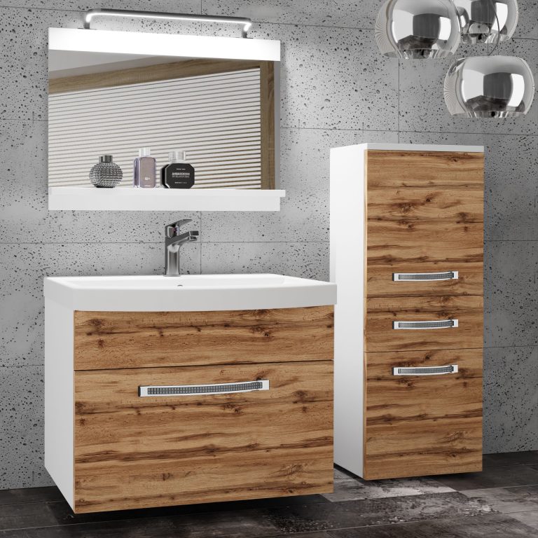 Zestaw mebli łazienkowych Glamour 23 GLA M 2/0/W/DW/0/MB/PP