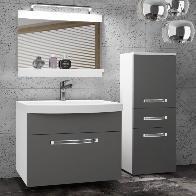 Zestaw mebli łazienkowych Glamour 22 GLA M 2/0/W/SR/0/MB/PP