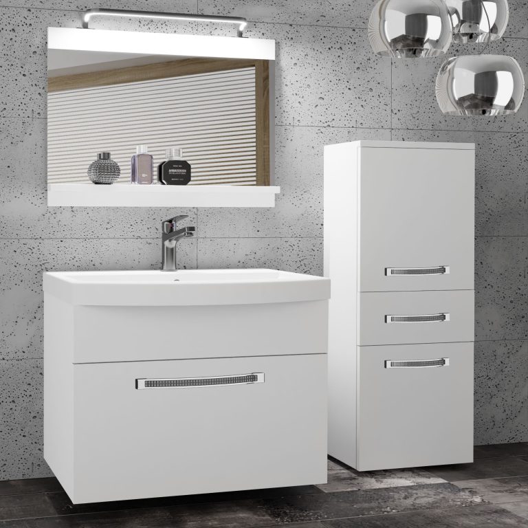 Zestaw mebli łazienkowych Glamour 20 GLA M 2/0/W/W/0/MB/PP