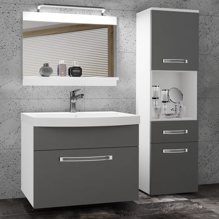 Zestaw mebli łazienkowych Glamour 41 GLA M 3/0/W/SR/0/MB/PP