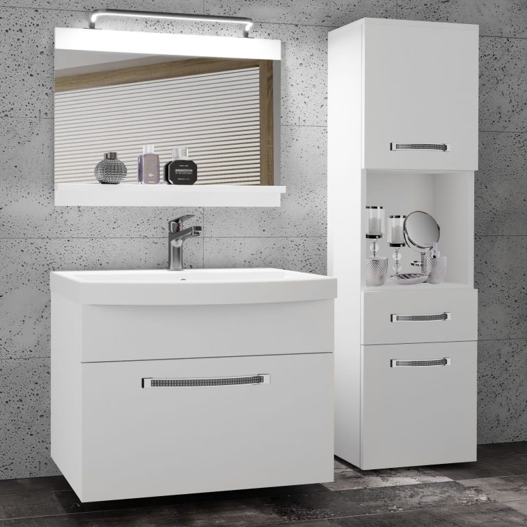 Zestaw mebli łazienkowych Glamour 39 GLA M 3/0/W/W/0/MB/PP
