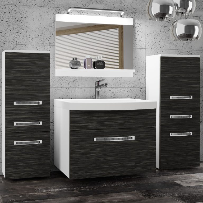 Zestaw mebli łazienkowych Glamour 59 GLA M 4/0/W/HK/0/MB/PP