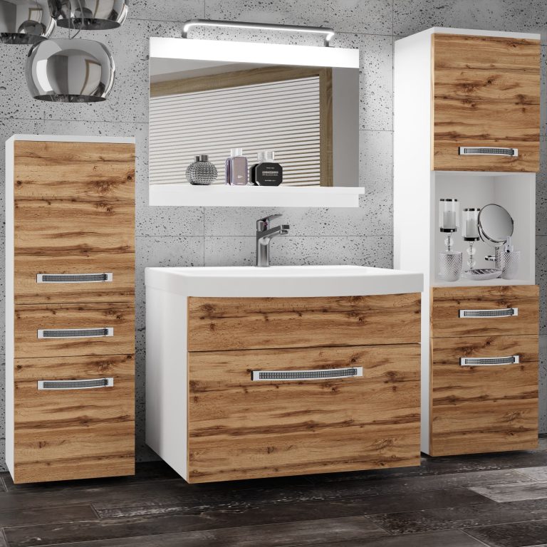 Zestaw mebli łazienkowych Glamour 80 GLA M 5/0/W/DW/0/MB/PP