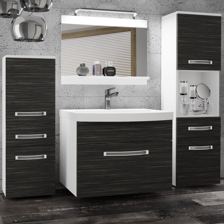 Zestaw mebli łazienkowych Glamour  78 GLA M 5/0/W/HK/0/MB/PP