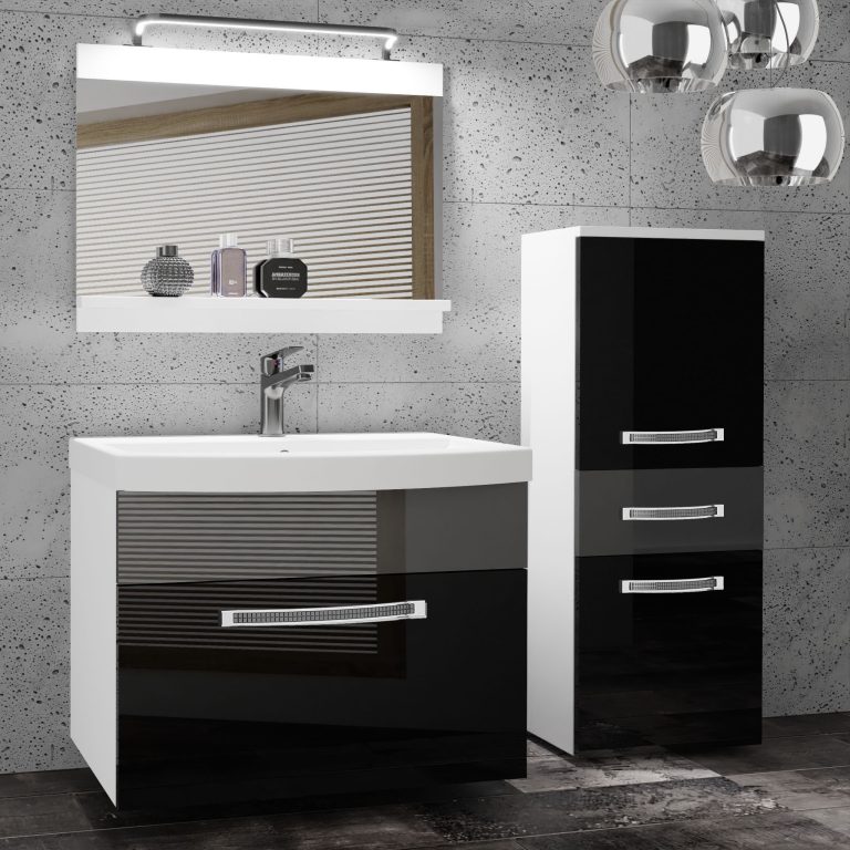 Zestaw mebli łazienkowych Glamour 30 GLA P 2/0/W/BS/0/MB/PP