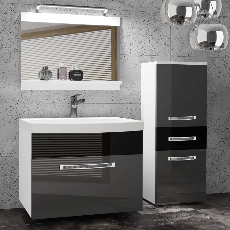 Zestaw mebli łazienkowych Glamour 31 GLA P 2/0/W/SB/0/MB/PP