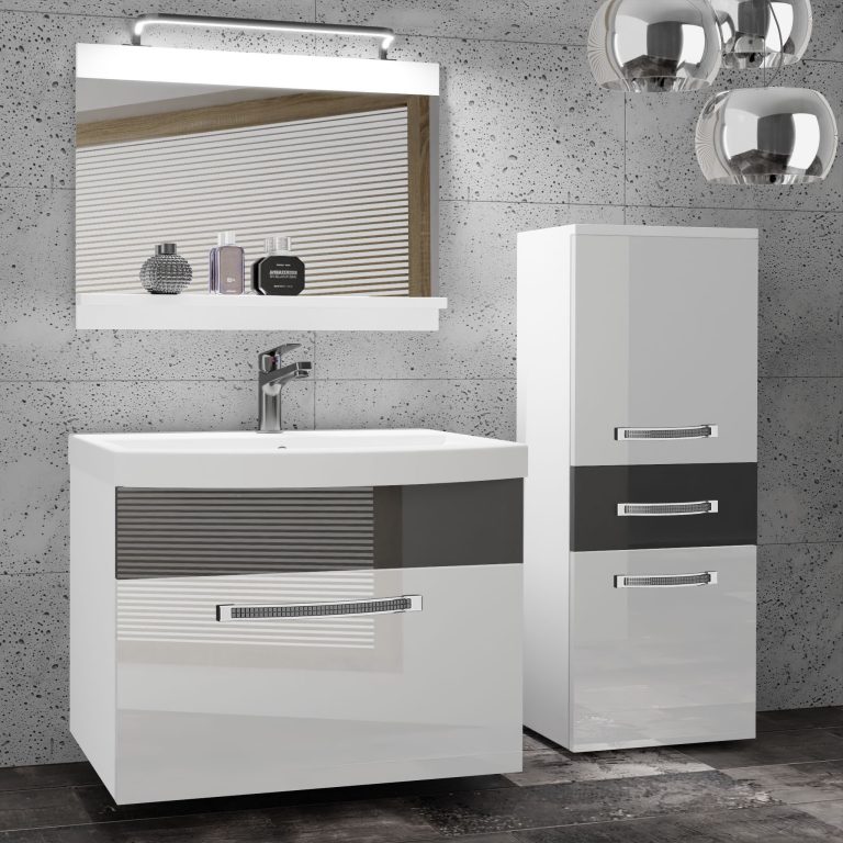 Zestaw mebli łazienkowych Glamour 28 GLA P 2/0/W/WS/0/MB/PP