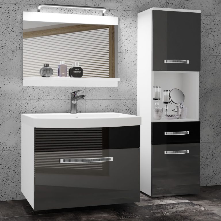 Zestaw mebli łazienkowych Glamour 50 GLA P 3/0/W/SB/0/MB/PP