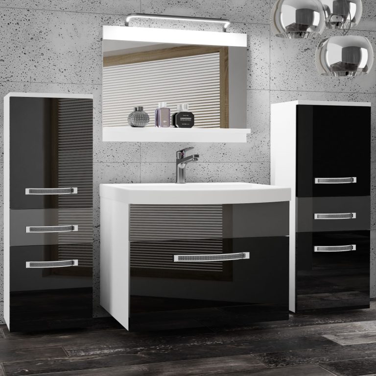 Zestaw mebli łazienkowych Glamour 68 GLA P 4/0/W/BS/0/MB/PP