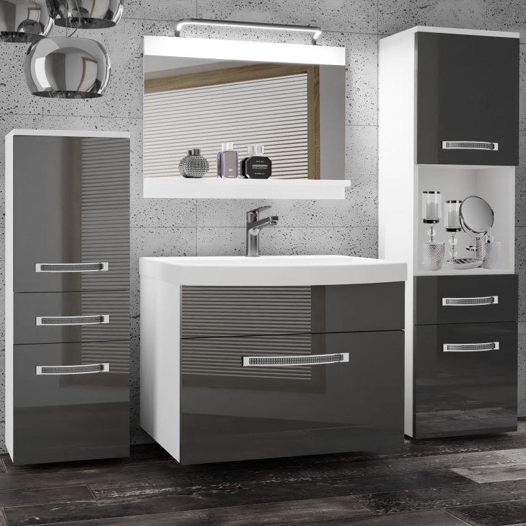 Zestaw mebli łazienkowych Glamour 83 GLA P 5/0/W/S/0/MB/PP