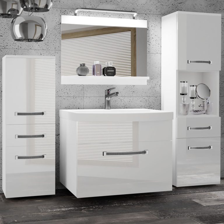 Zestaw mebli łazienkowych Glamour 81 GLA P 5/0/W/W/0/MB/PP