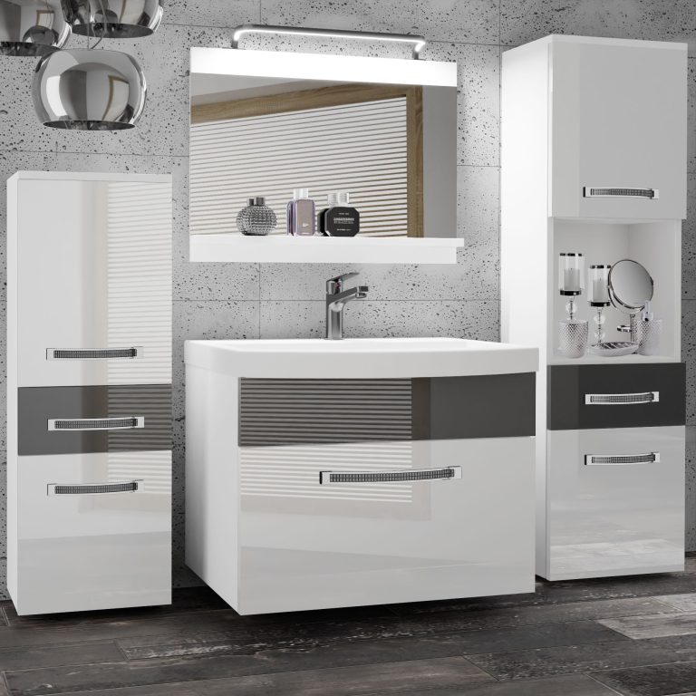 Zestaw mebli łazienkowych Glamour 85 GLA P 5/0/W/WS/0/MB/PP