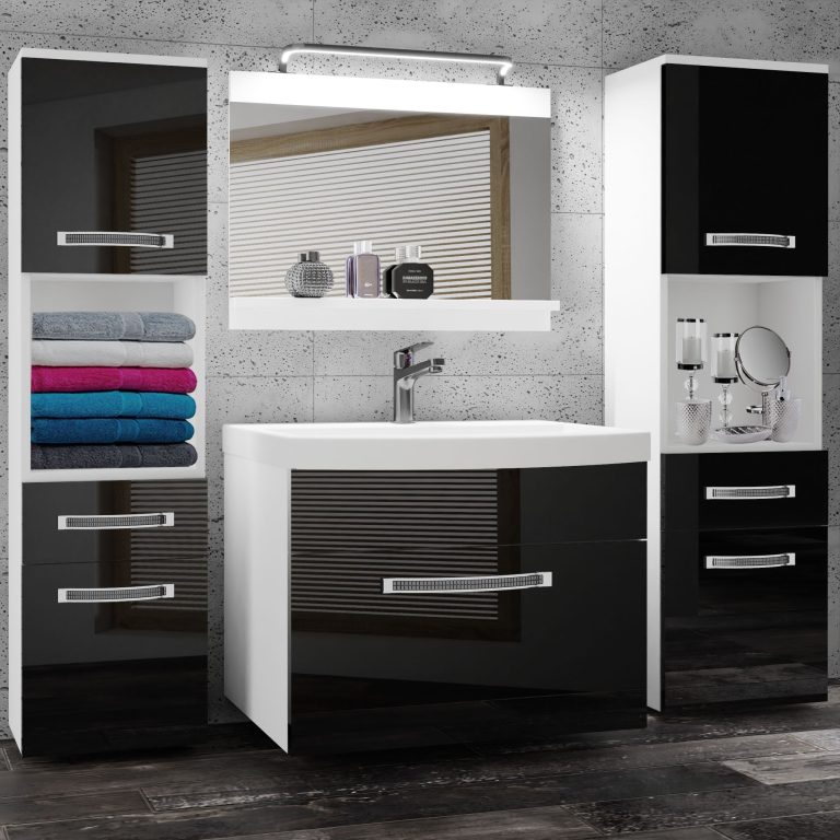 Zestaw mebli łazienkowych Glamour 101 GLA P 6/0/W/B/0/MB/PP