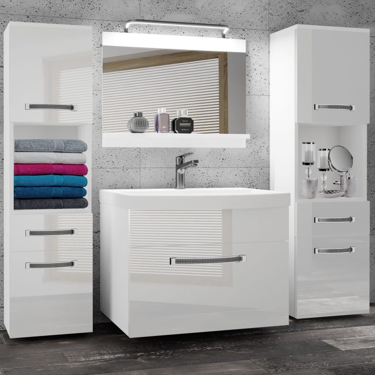 Zestaw mebli łazienkowych Glamour 100 GLA P 6/0/W/W/0/MB/PP