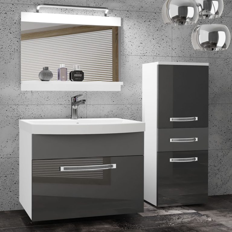 Zestaw mebli łazienkowych Glamour 34 GLA PM 2/0/W/SSR/0/MB/PP