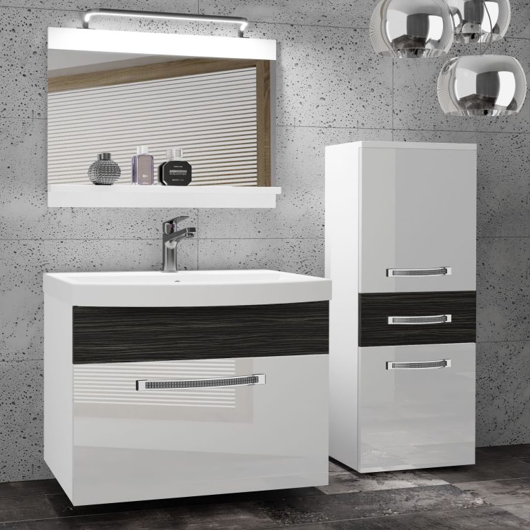 Zestaw mebli łazienkowych Glamour 35 GLA PM 2/0/W/WHK/0/MB/PP