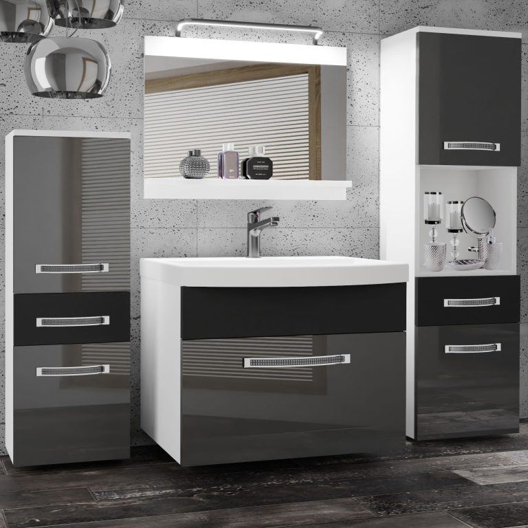 Zestaw mebli łazienkowych Glamour 89 GLA PM 5/0/W/SB/0/MB/PP