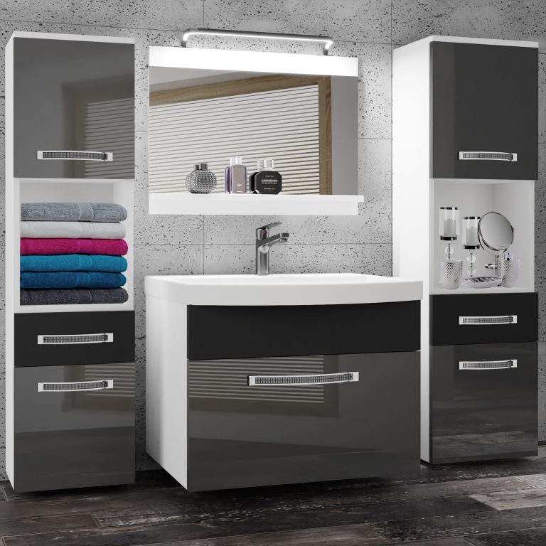 Zestaw mebli łazienkowych Glamour 108 GLA PM 6/0/W/SB/0/MB/PP