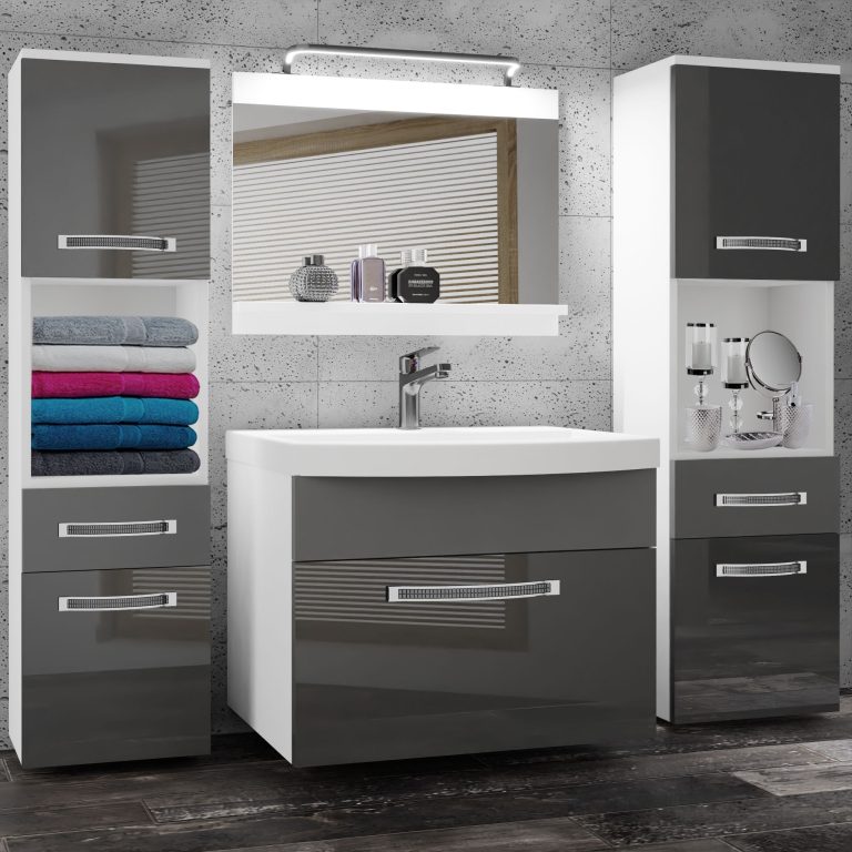 Zestaw mebli łazienkowych Glamour 110 GLA PM 6/0/W/SSR/0/MB/PP