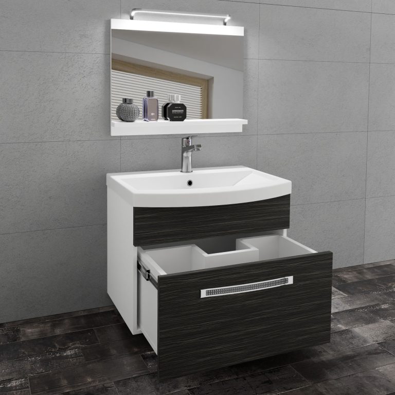 Zestaw mebli łazienkowych Glamour 2 GLA M 1/0/W/HK/0/MB/PP