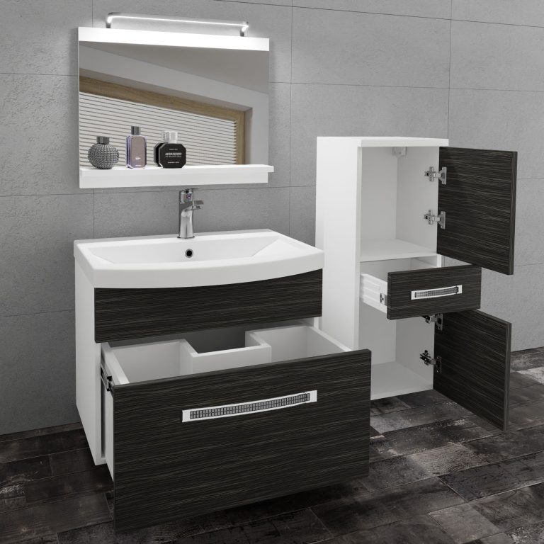 Zestaw mebli łazienkowych Glamour 21 GLA M 2/0/W/HK/0/MB/PP