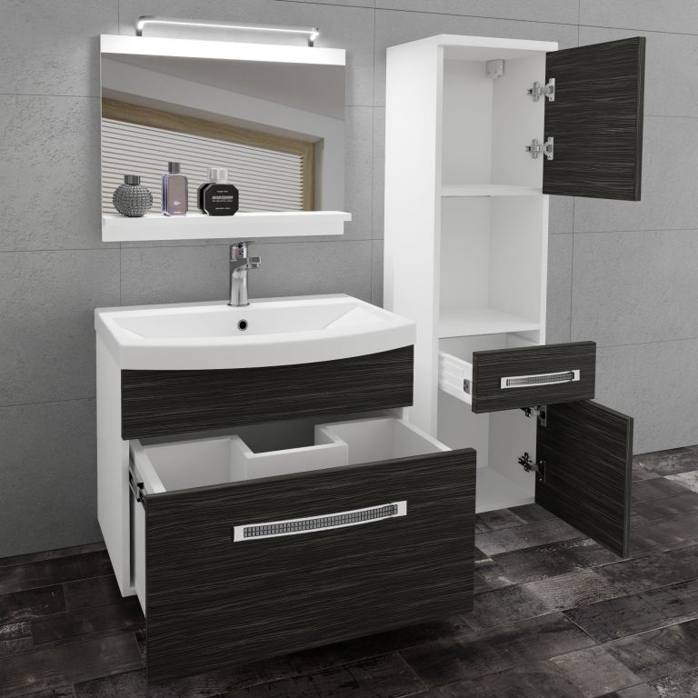 Zestaw mebli łazienkowych Glamour 40 GLA M 3/0/W/HK/0/MB/PP