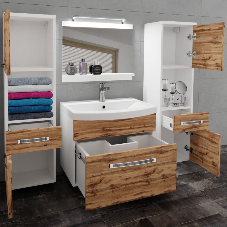 Zestaw mebli łazienkowych Glamour 99 GLA M 6/0/W/DW/0/MB/PP