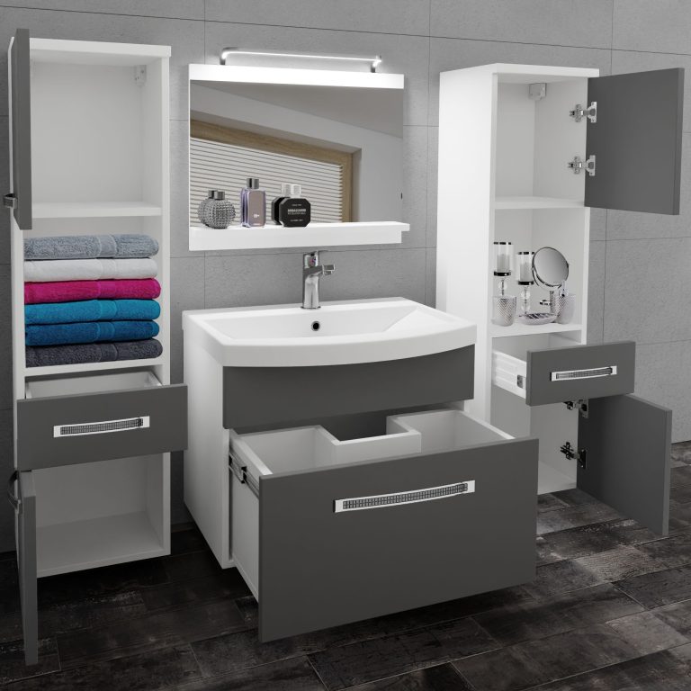 Zestaw mebli łazienkowych Glamour 98 GLA M 6/0/W/SR/0/MB/PP