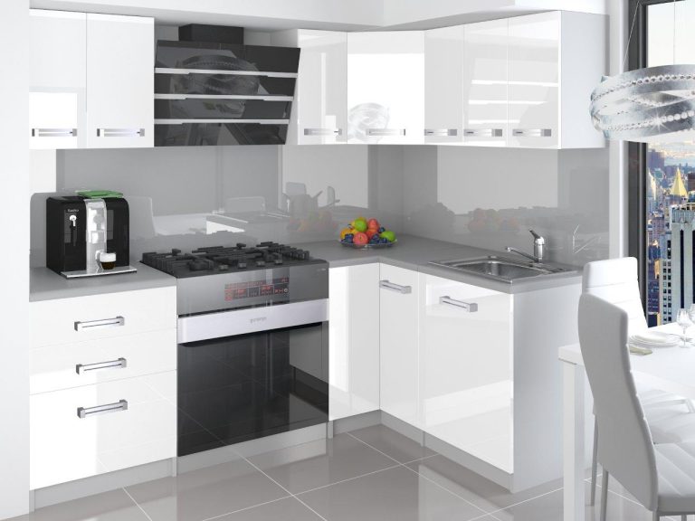 Meble kuchenne 300 cm białe połysk bez blatu Producent INF ARMIN/2/WT/W/BB/D
