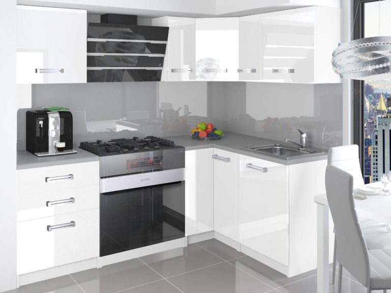 Meble kuchenne 300 cm białe połysk z blatem Producent INF JOWISZ/3/WT/W/0/D