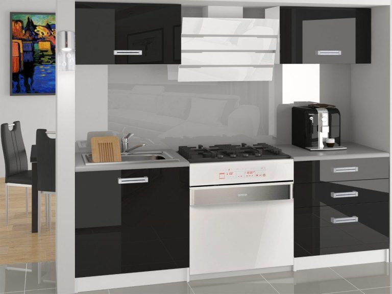 Meble kuchenne 120 cm czarne połysk bez blatu Producent INF VULCANO2/4/WT/B/BB/B1