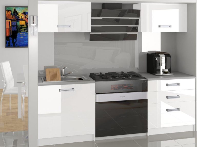 Meble kuchenne 120 cm białe połysk z blatem Producent INF VULCANO/3/WT/W/0/D