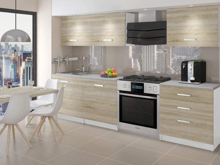 Meble kuchenne 180 cm dębowe dąb wotan dąb sonoma bez blatu Producent TOR NEPTUN/2/WT/DS/BB/P