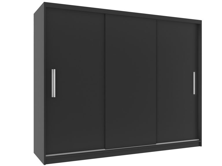 Szafa przesuwna 232 cm czarna heban ciemna Producent SI SZP4/2/1B/3B/0/AL