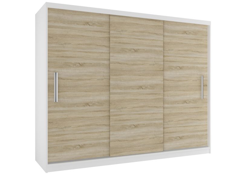 Szafa przesuwna 232 cm dębowa dąb wotan dąb sonoma Producent SI SZP4/2/1W/3DS/0/AL