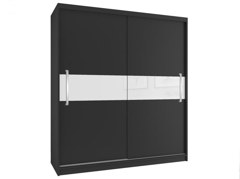 Szafa przesuwna 133 cm czarna heban ciemna Producent SI SZP2/2/B/B/W/UU