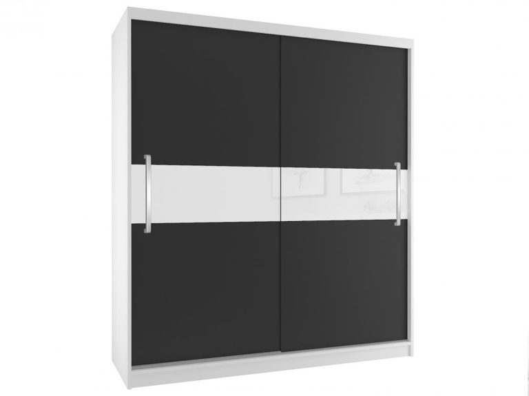 Szafa przesuwna 133 cm czarna heban ciemna Producent SI SZP2/2/W/B/W/UU