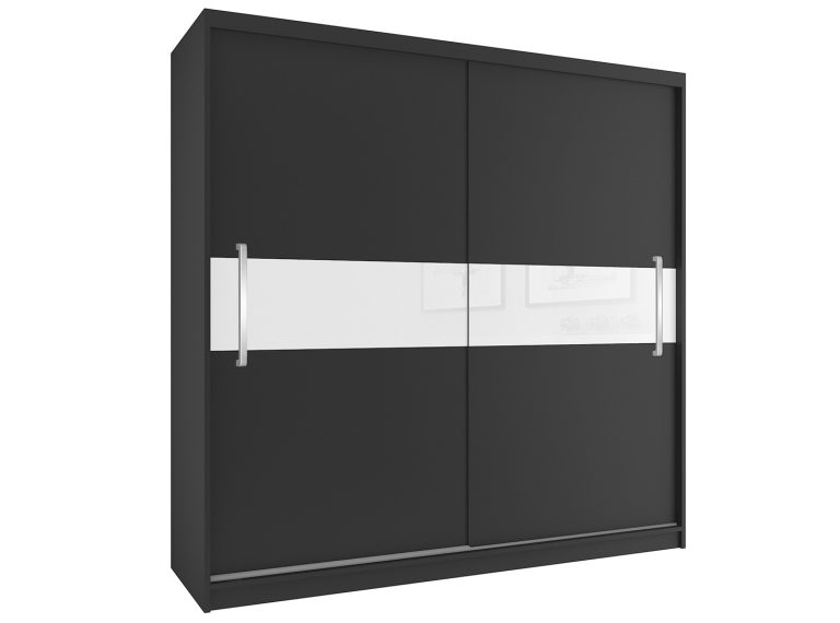 Szafa przesuwna 200 cm czarna heban ciemna Producent SI SZP1/2/B/B/W/UU