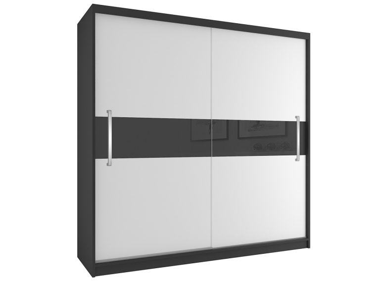 Szafa przesuwna 200 cm biała mat Producent SI SZP1/2/B/W/B/UU